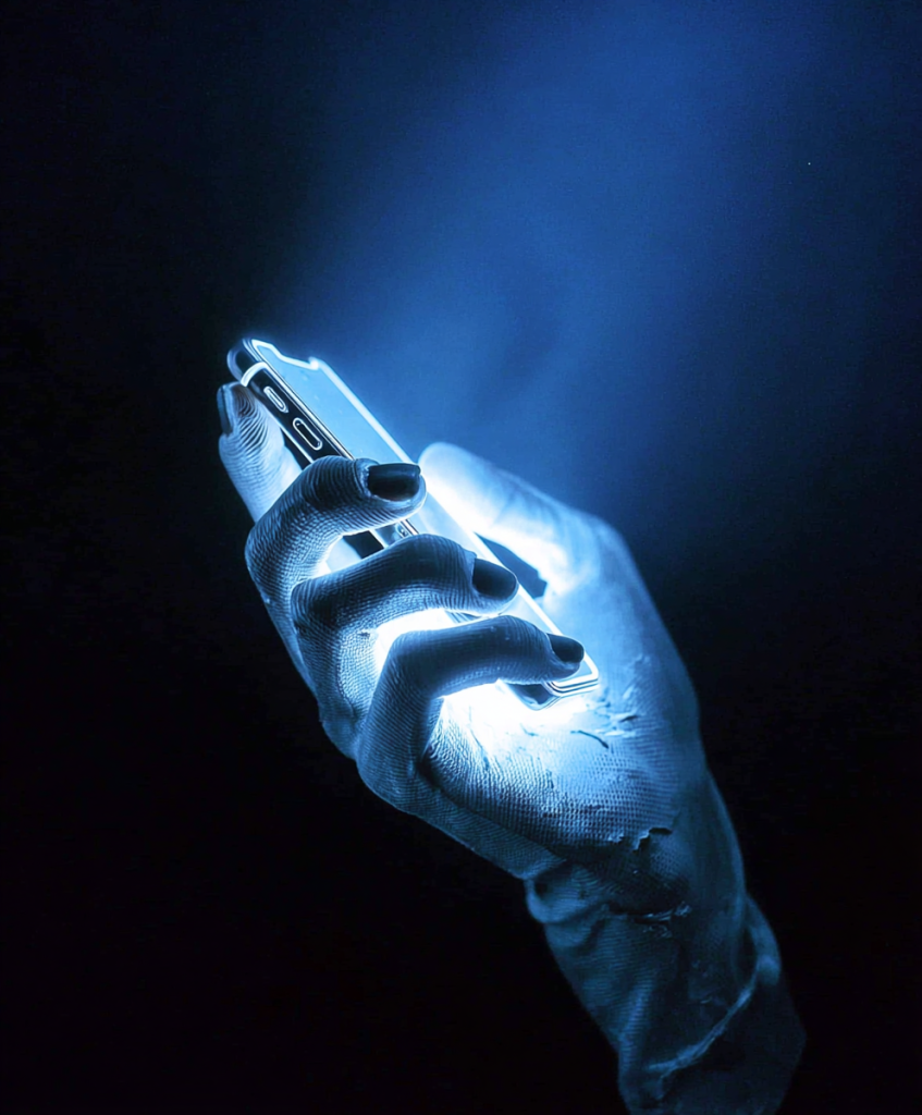 fgeorgina a broken hand holding a mobile phone ar 56 sref a451a90b 451a 4be5 af7c d8617201260c 3